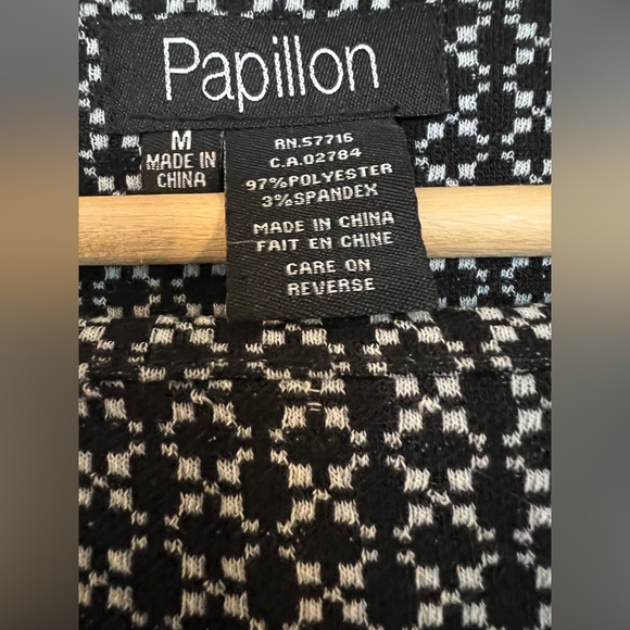 Papillon Dress - White/Black Pattern - Picture 7 of 7